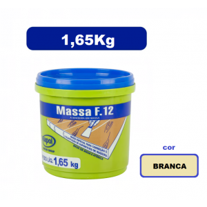 Massa Madeira Rejunte Reparo F12 1,6kg 1/4 BRANCA Viapol