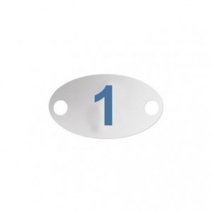Número residencial oval PVC 1