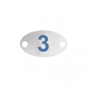 Número residencial oval PVC 3