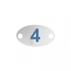 Número residencial oval PVC 4