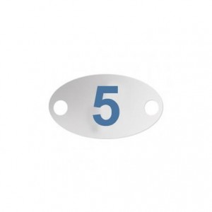 Número residencial oval PVC 5