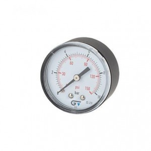 Manômetro para ar comprimido e água horizontal 150PSI/10BAR
