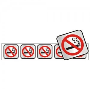 Placa sinalização alumínio 05 x 25 100CH "5 símbolos Proibida Fumar"