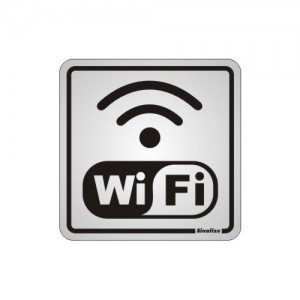 Placa sinalização alumínio 15 x 15 120BC "Wi Fi"