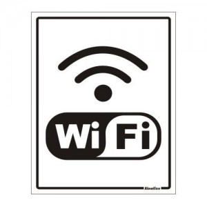 Placa sinalização PVC 15 x 20 200BR "Wi Fi"