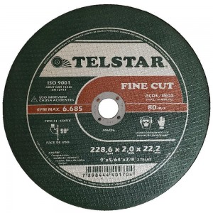 Disco Corte Inox 228,6x2,0x22,2mm 9x5/64x7/8 Telstar Fine Cut