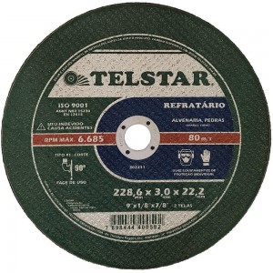 Disco Corte Refratário 228,6x3,2x22,2mm 9x1/8x7/8 Telstar