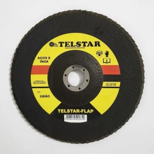 Disco lixa flap Zirconado 115x22,2mm 4.1/2x7/8 Grão 080 Telstar