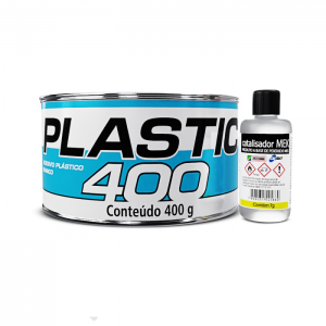 Massa Adesiva Plastica Branca 400g Plastic 400 Maxi Rubber