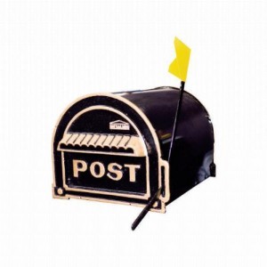 Caixa de correio em ferro com suporte Americana